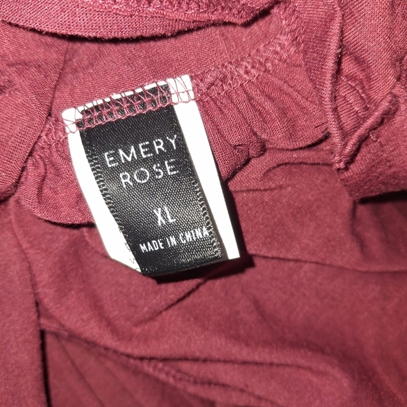 Beautiful Burgandy Long Sleeve Top- W Sz XL - Picture 5 of 6